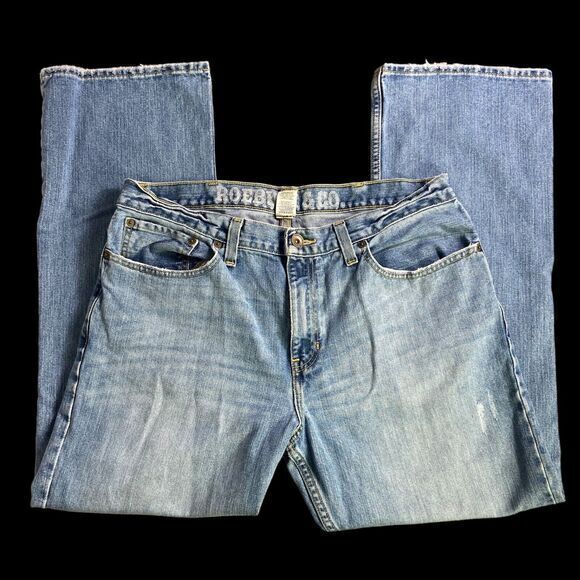 Roebuck & Co. Relaxed Straight Jeans Men's Size 36x30 Blue 5-Pocket Cotton - Picture 3 of 10